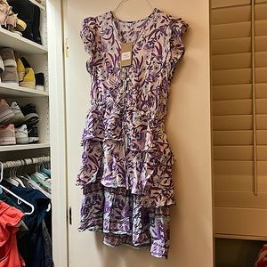 Beautiful Purple, Blue, and white floral dress